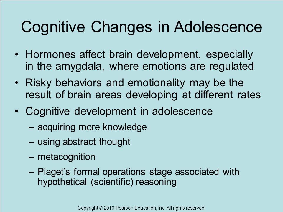 Cognitive changes during adolescence new arrivals